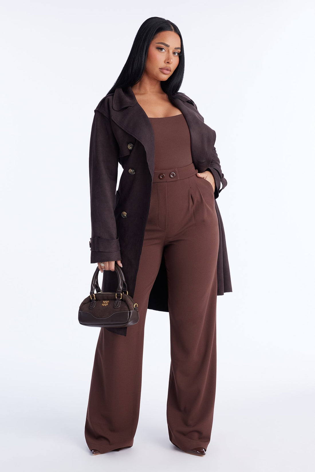 Feeling Focused Trouser - Chocolate