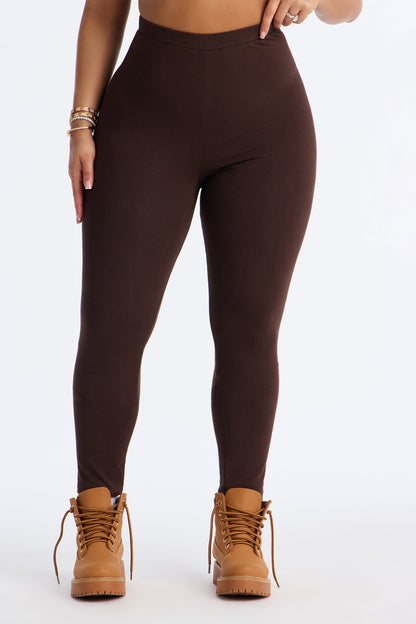 Quinn High Rise Everyday Cotton Legging 29″ - Chocolate
