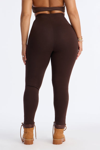 Quinn High Rise Everyday Cotton Legging 29″ - Chocolate