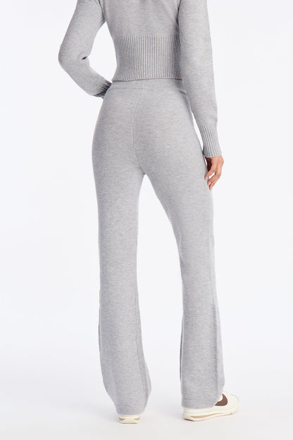 CozyCash Sweater Flare Pant - Heather Grey