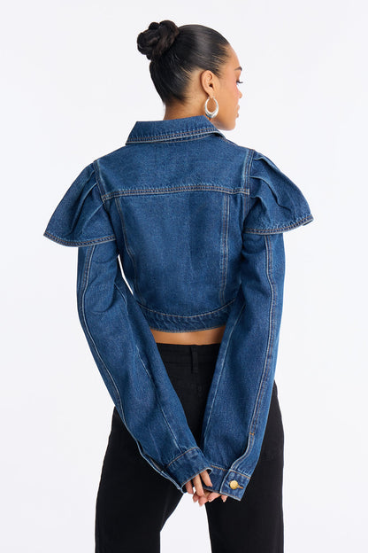 Lady Waiting Denim Jacket - Dark Wash
