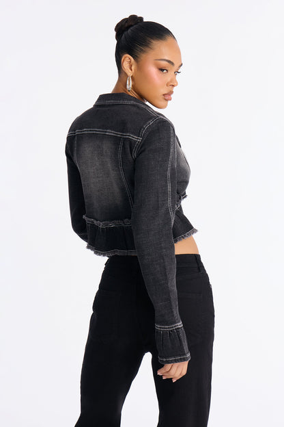 Low Fidelity Denim Blazer - Grey