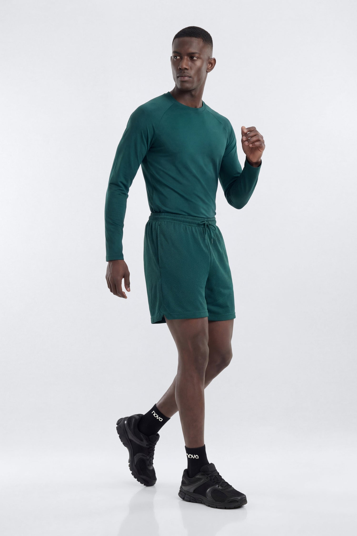 Athletic Mesh 7″ Basketball Shorts - Hunter Green