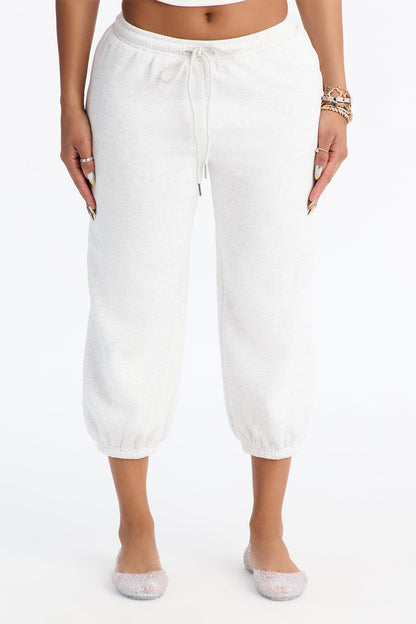 Taylor Low Rise Capri Jogger - Light Grey