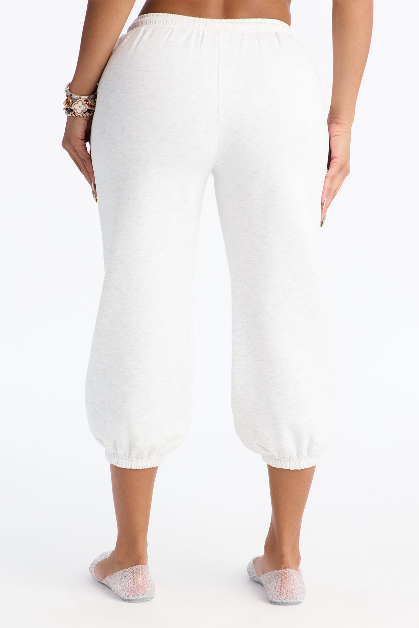 Taylor Low Rise Capri Jogger - Light Grey