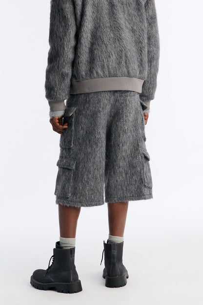 Baggy Warm Breeze Textured Short - Grey