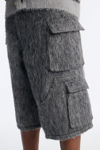 Baggy Warm Breeze Textured Short - Grey
