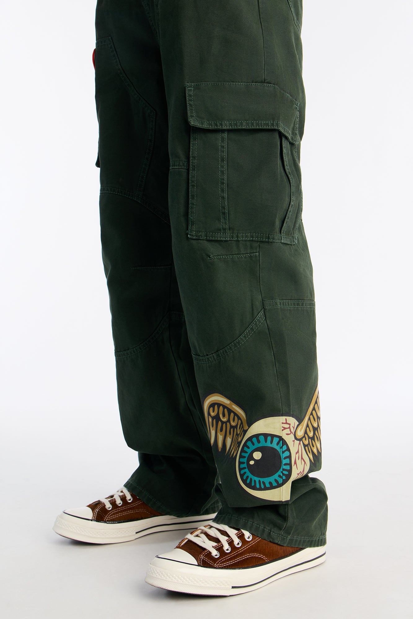 Von Dutch Baggy Flying Eyeball Jean - Green