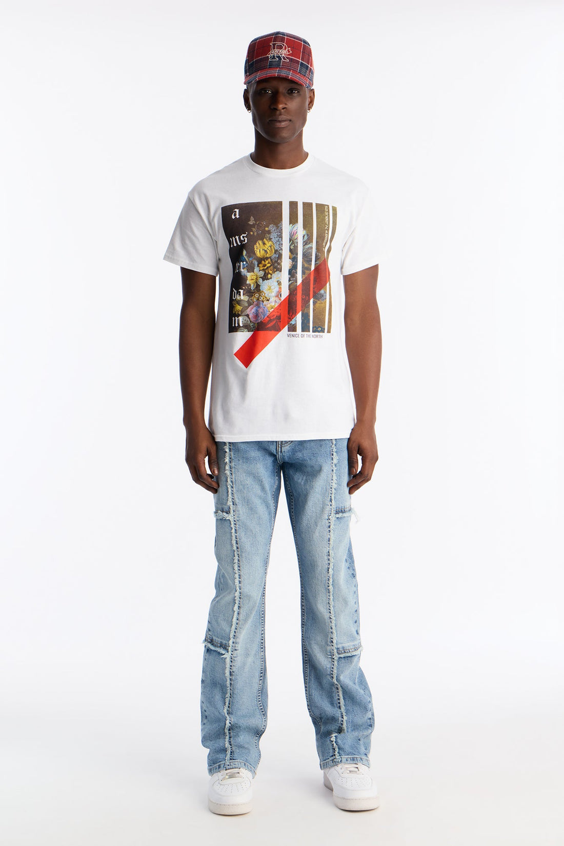 Amsterdam Floral Arrangement Short Sleeve Tee - White