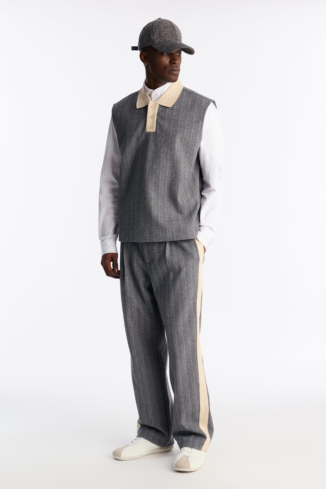 Straight Doheny Pleated Trouser - Grey