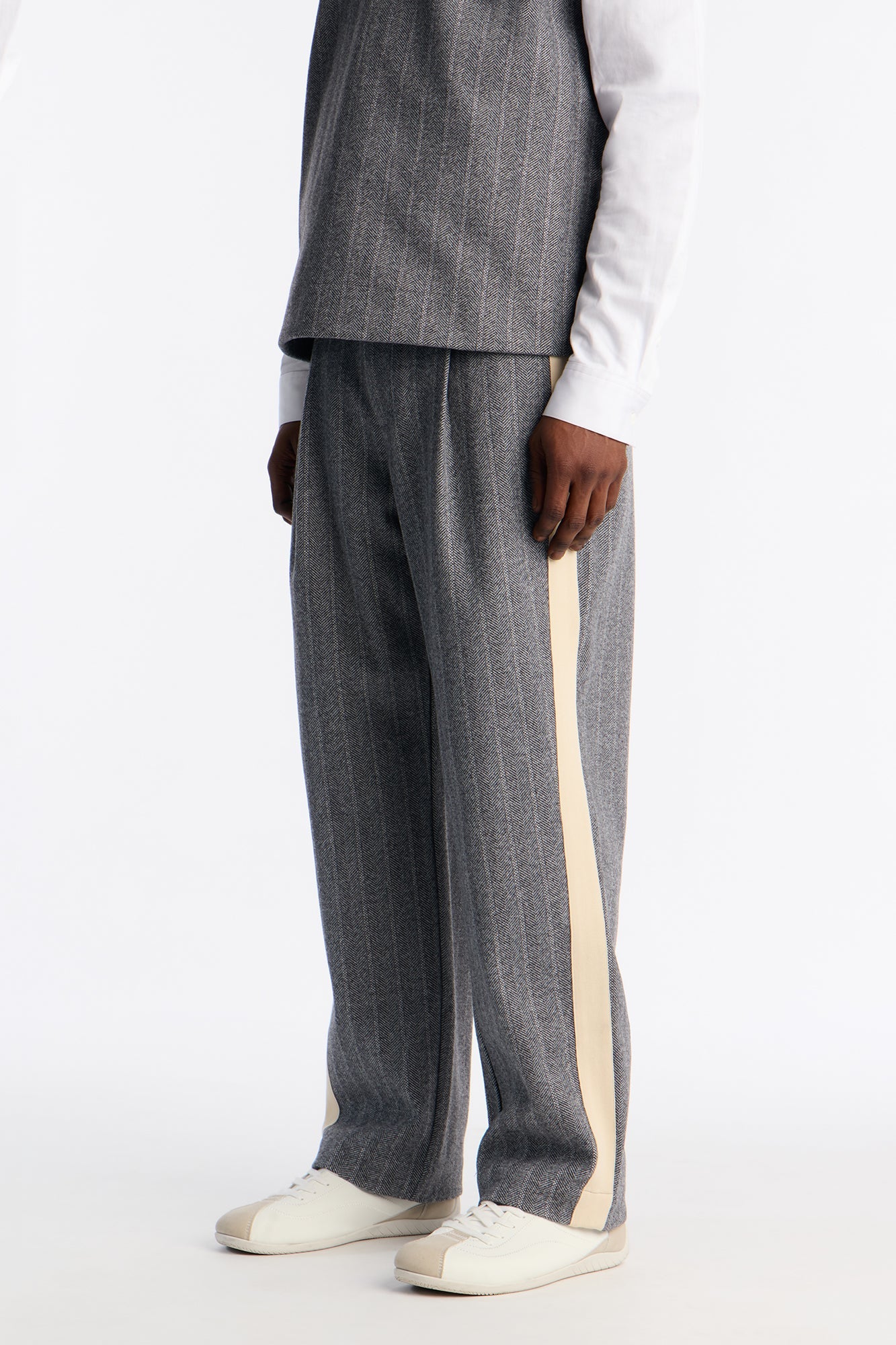 Straight Doheny Pleated Trouser - Grey