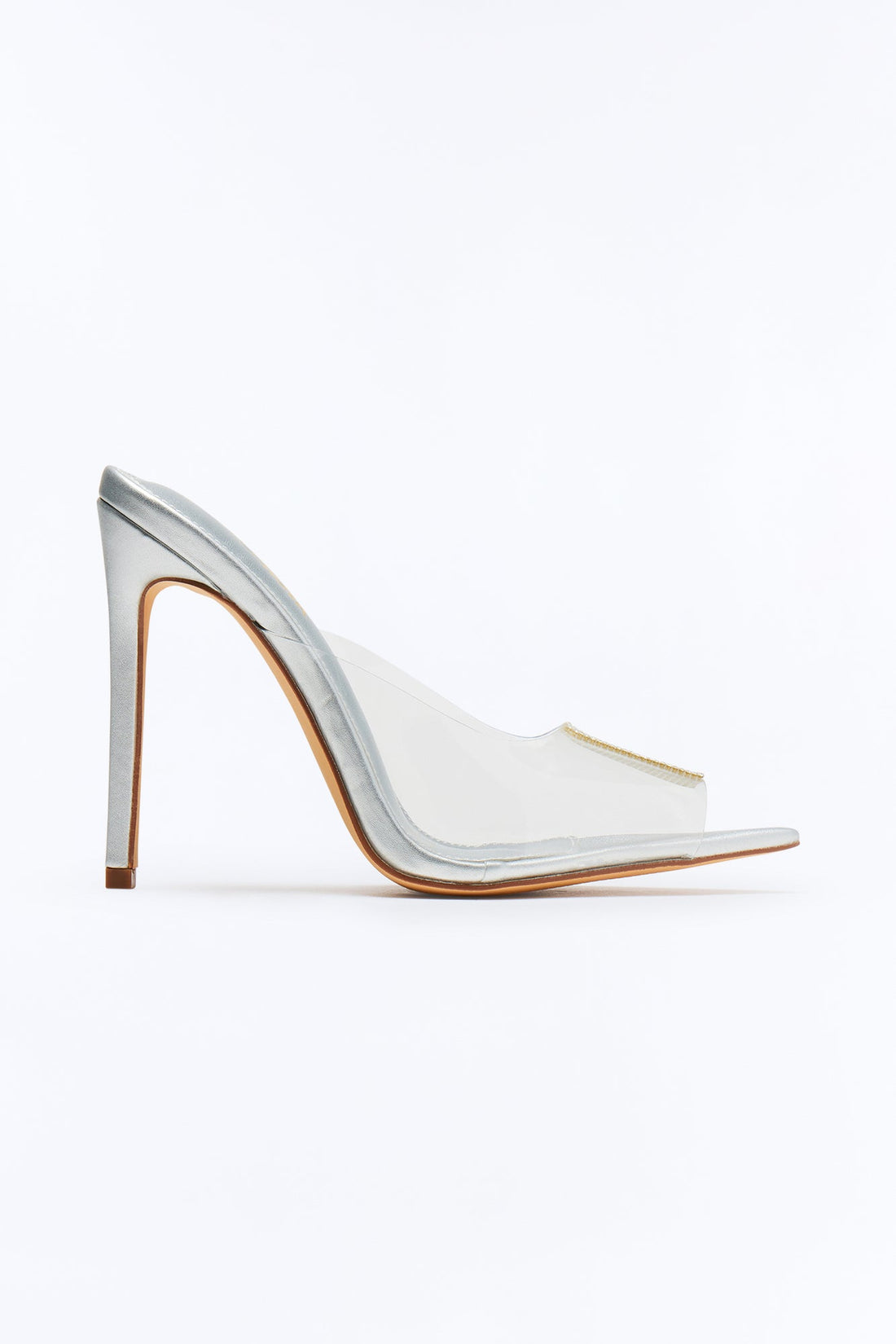 Champagne Nights Clear Heels - Silver