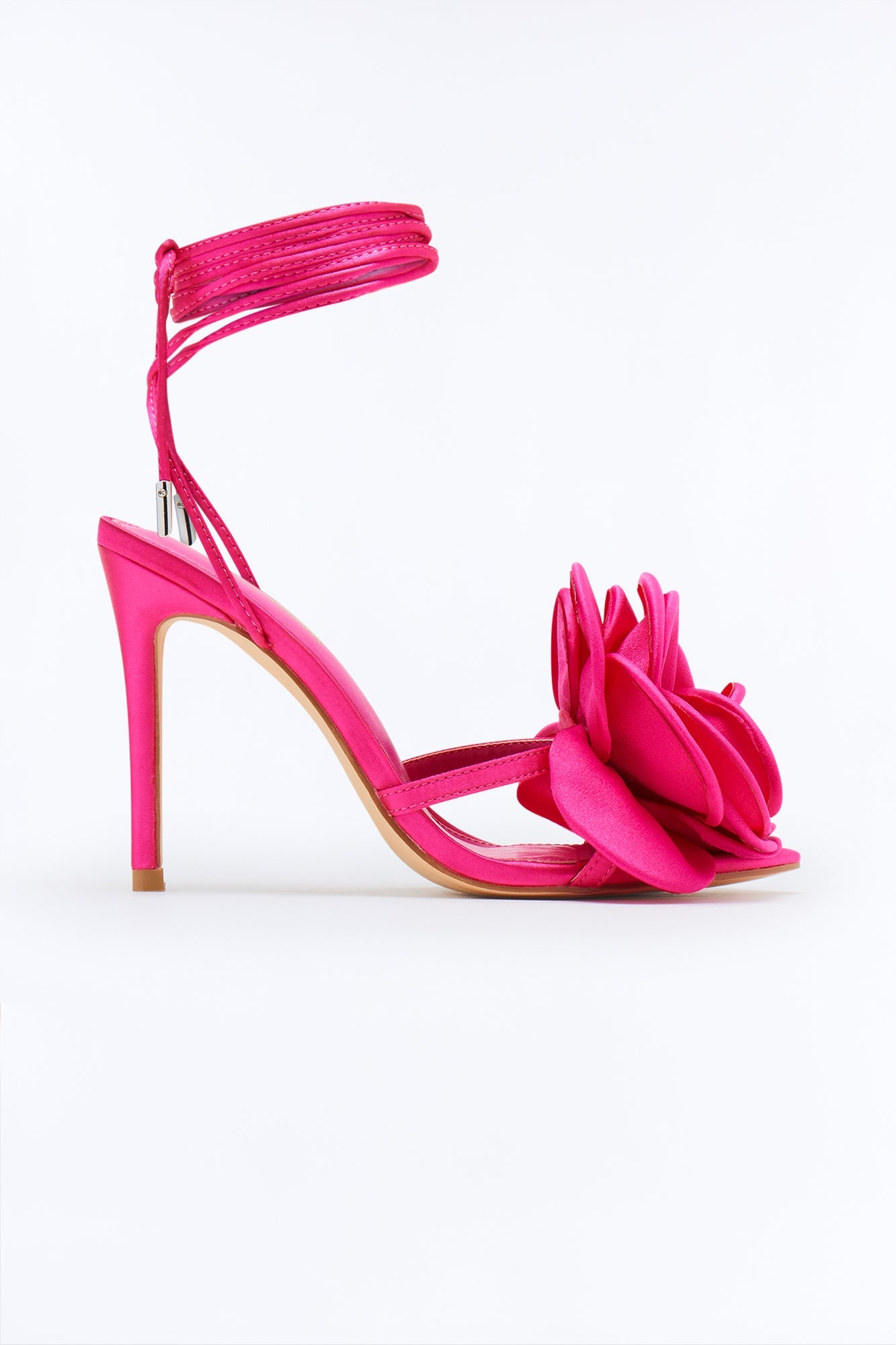 Love Is Blooming Heeled Sandals - Hot Pink