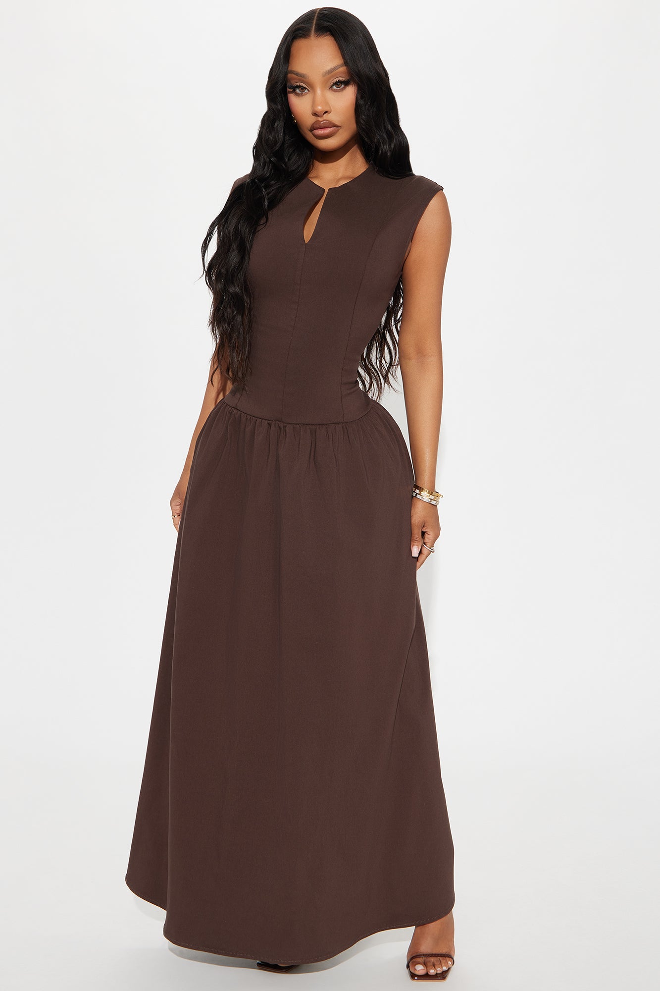 Remilia Maxi Dress - Chocolate