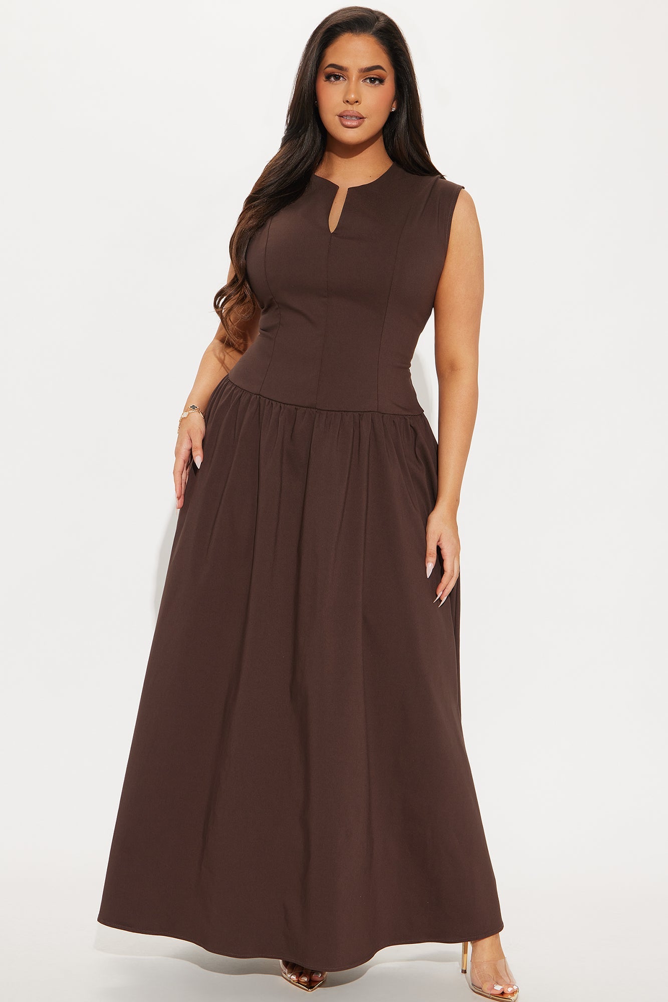 Remilia Maxi Dress - Chocolate