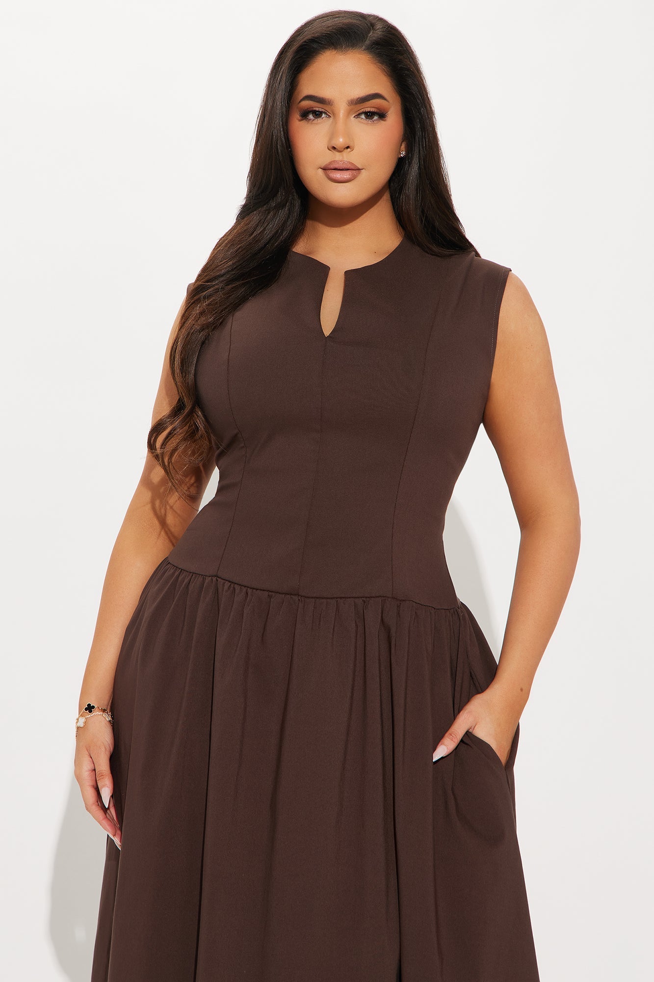 Remilia Maxi Dress - Chocolate