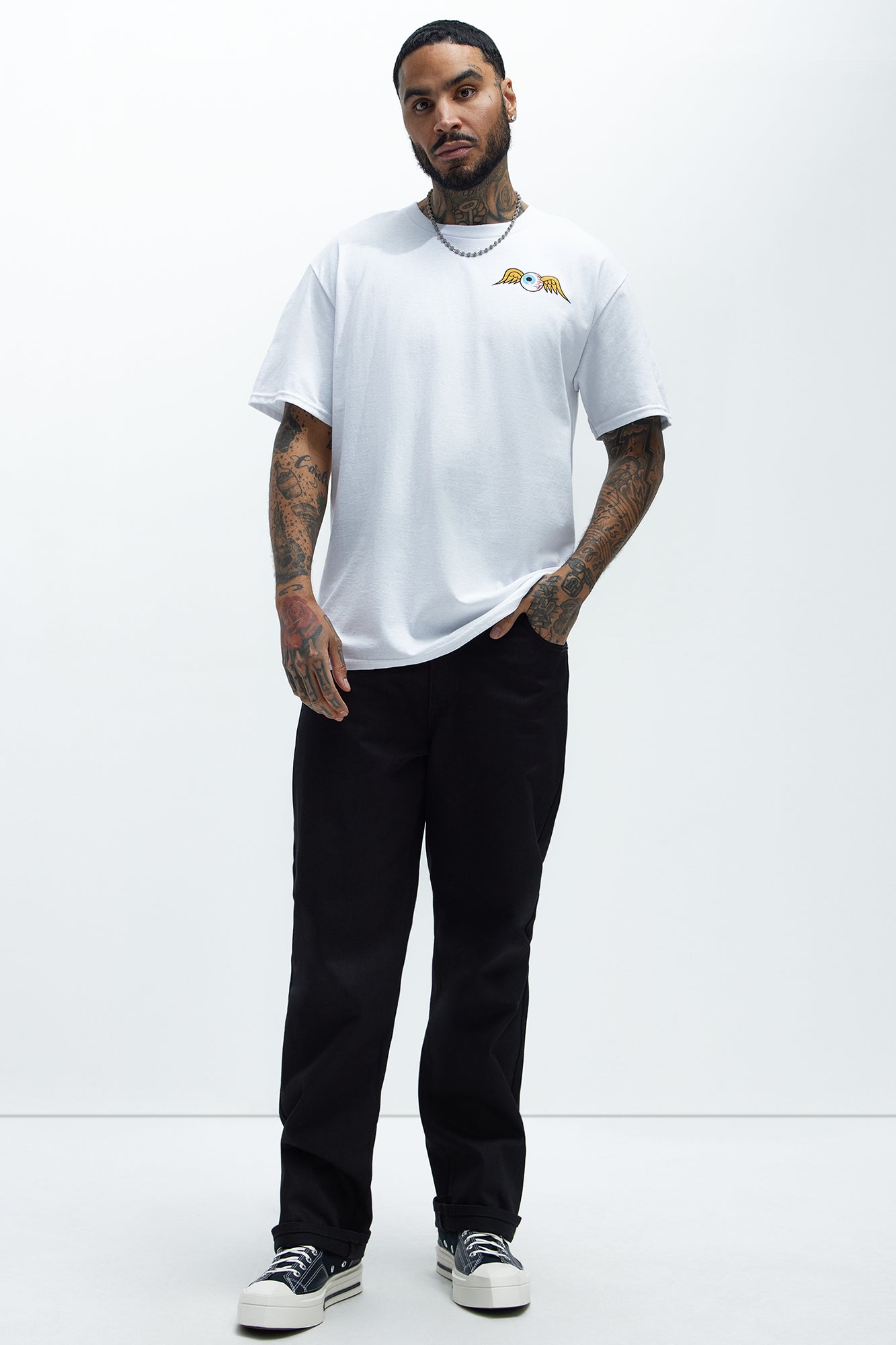 Von Dutch Flying Eyeball Short Sleeve Tee - White