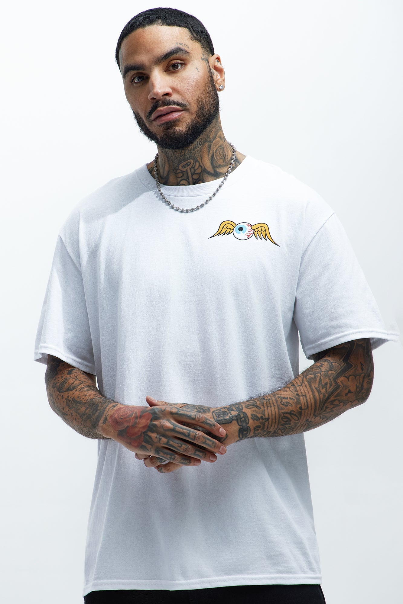 Von Dutch Flying Eyeball Short Sleeve Tee - White