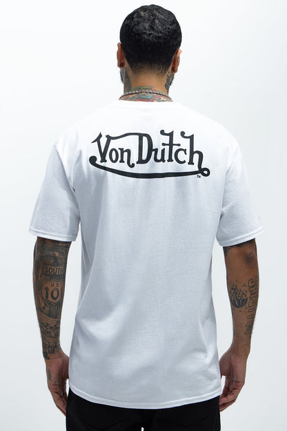 Von Dutch Flying Eyeball Short Sleeve Tee - White