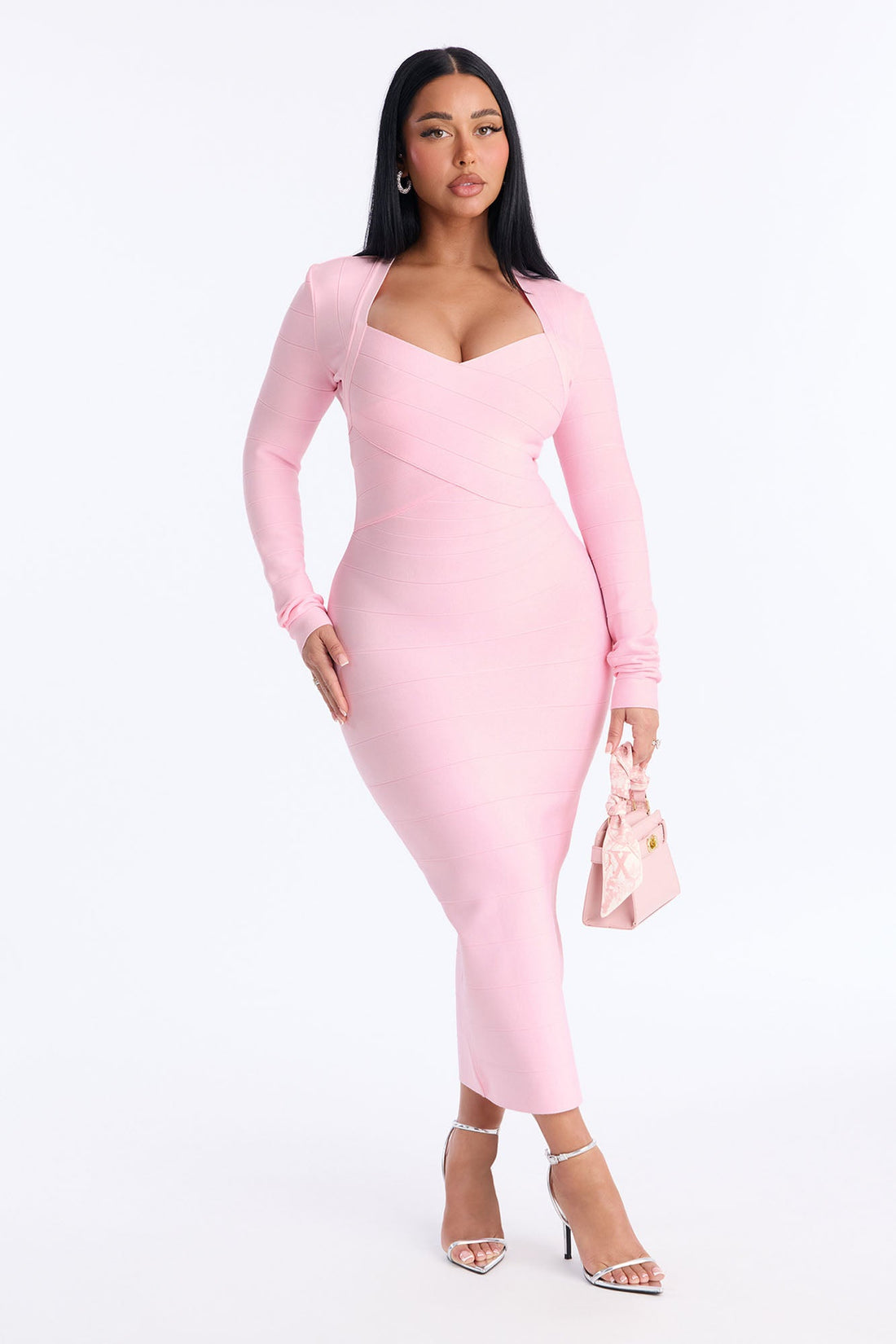 Katia Bandage Midi Dress - Pink