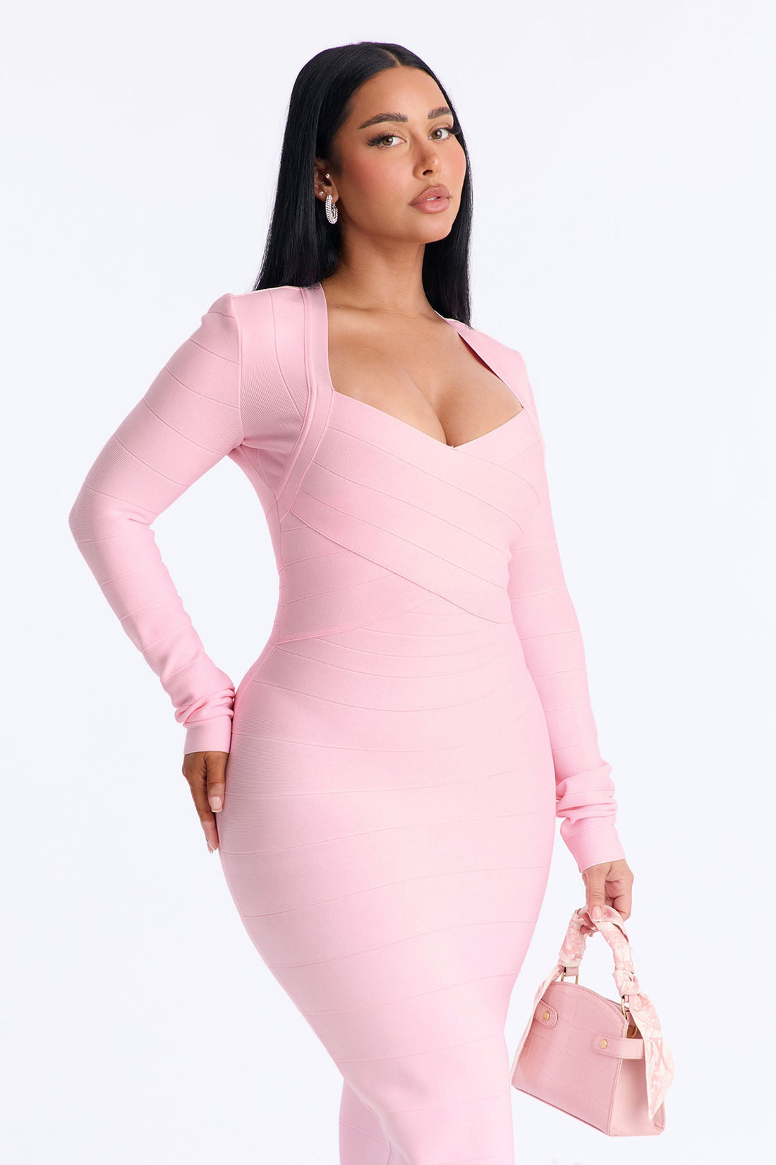 Katia Bandage Midi Dress - Pink