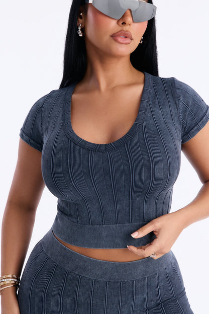 Alisha Seamless Biker Short Set - Black