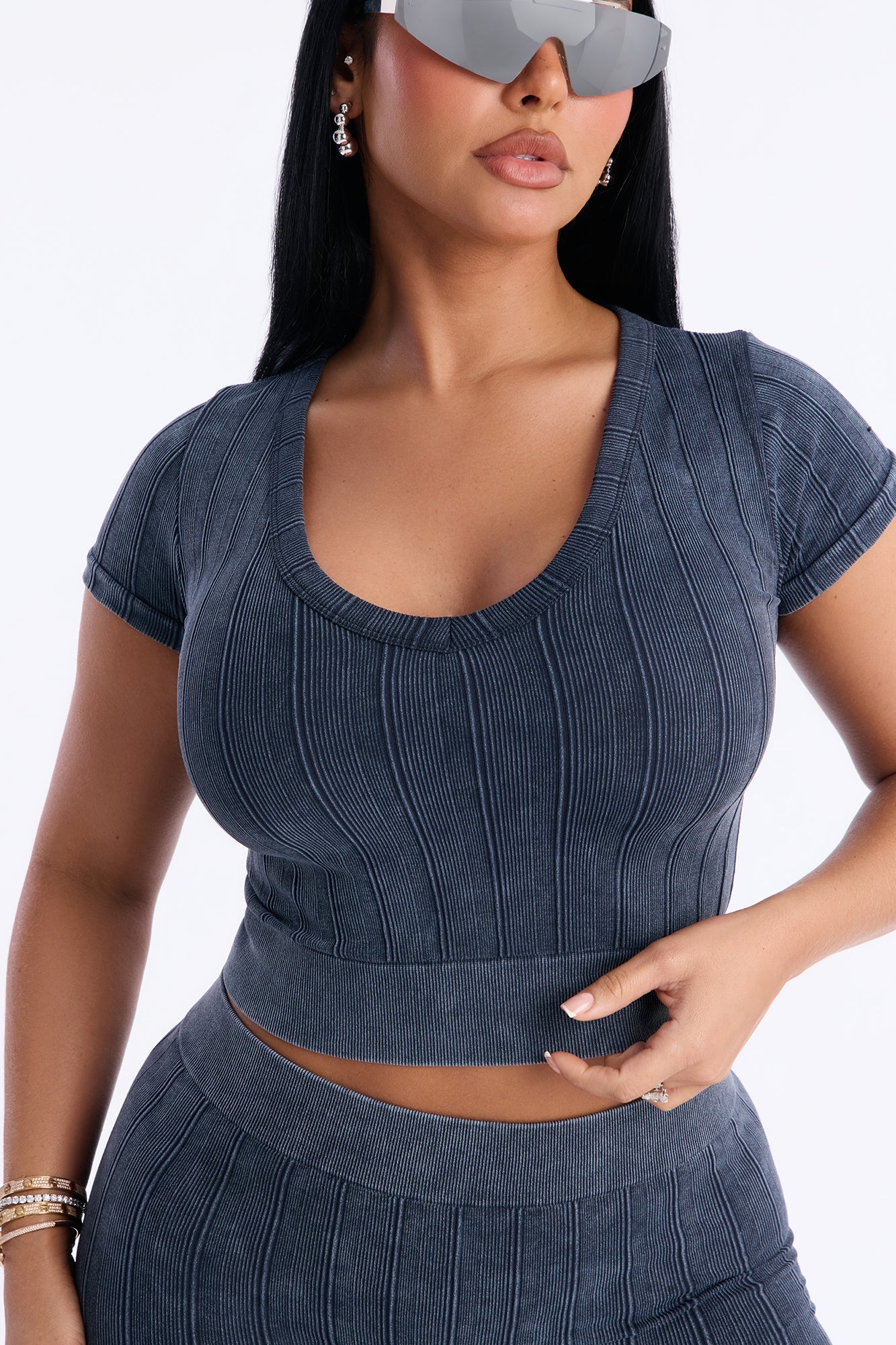 Alisha Seamless Biker Short Set - Black