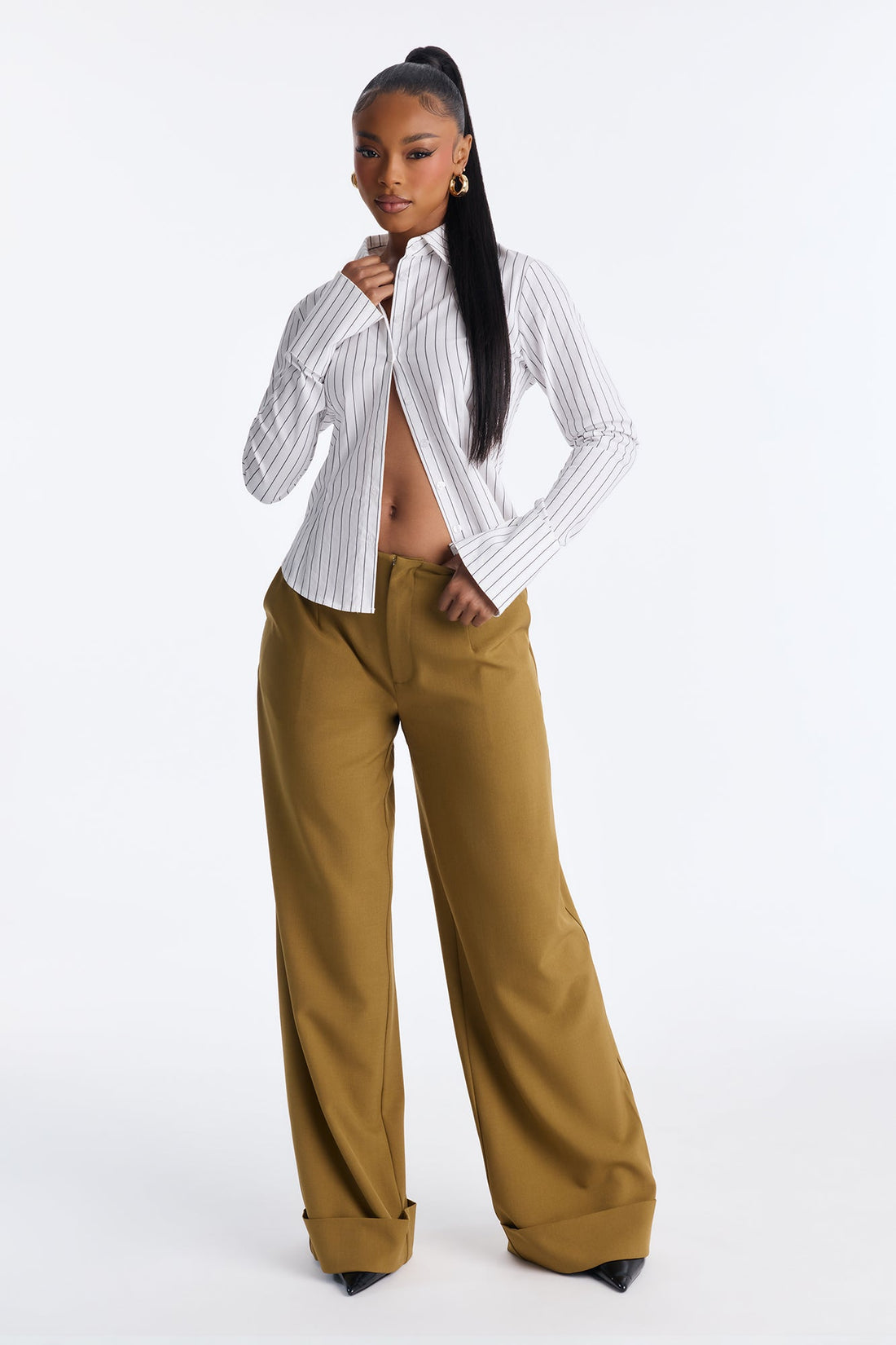 So Professional Low Rise Trouser Pants 33″ - Olive