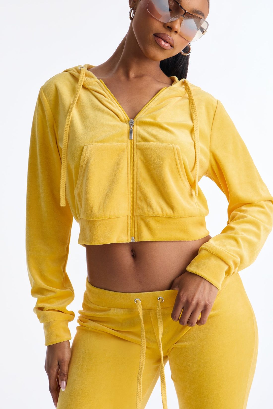 The Original Trendsetter Low Rise Velour Set - Yellow