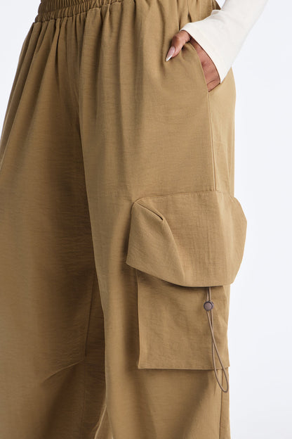 Coffee Break Wide Leg Pant 32″ - Olive