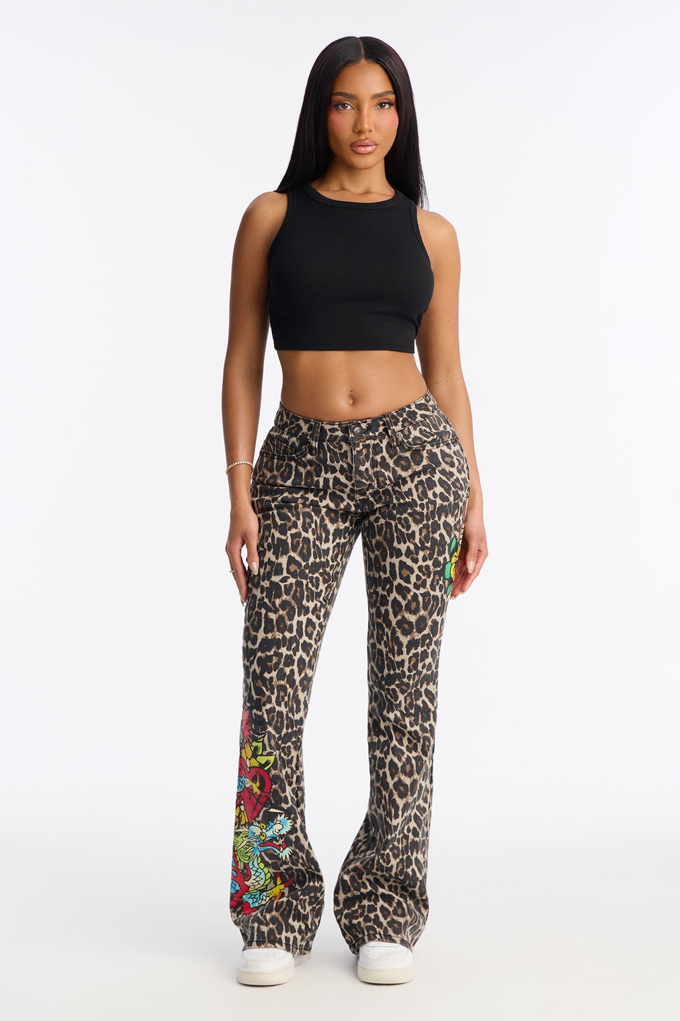 Ed Hardy Dragon Heart Jeans - Brown Combo