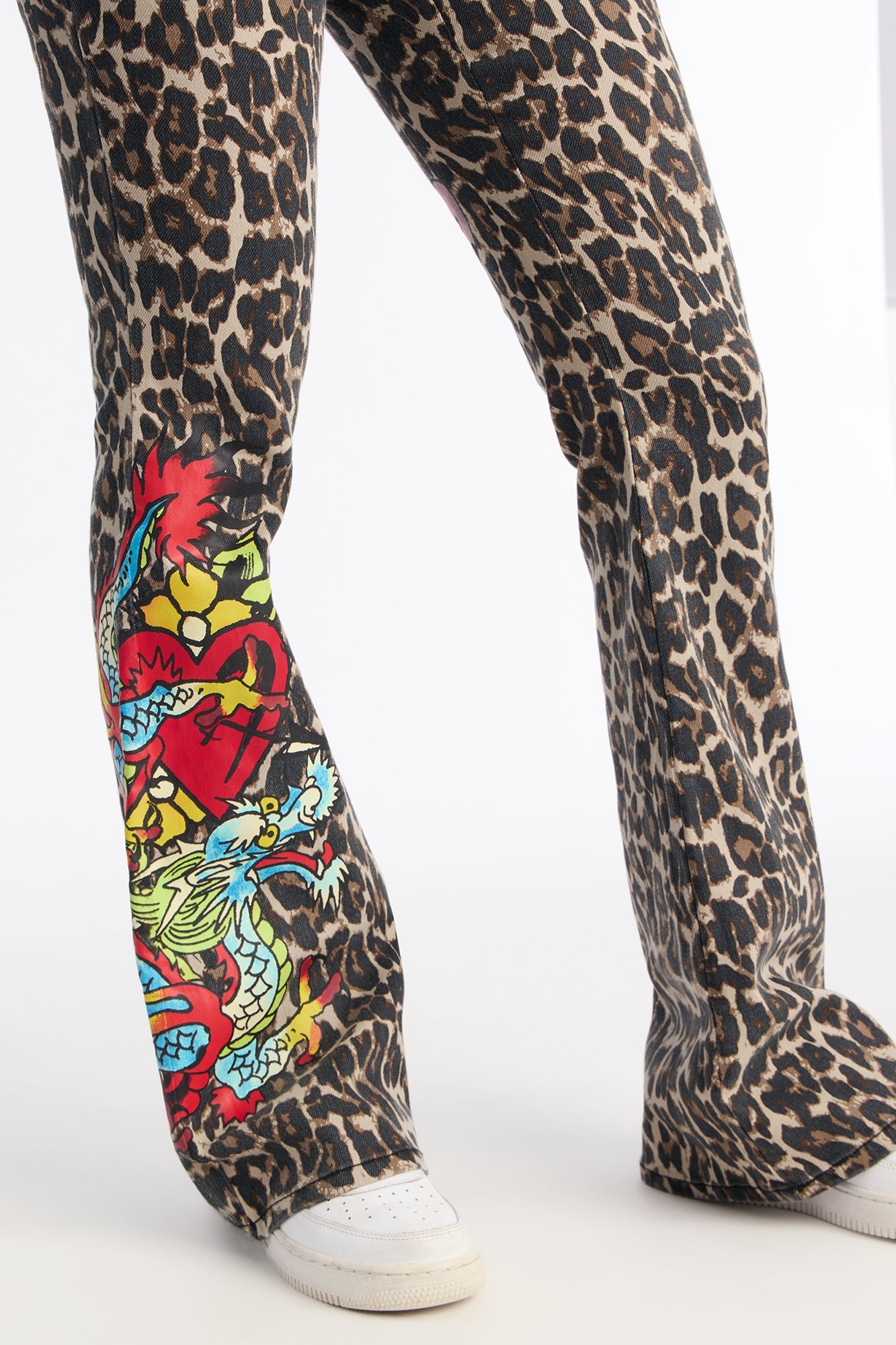 Ed Hardy Dragon Heart Jeans - Brown Combo