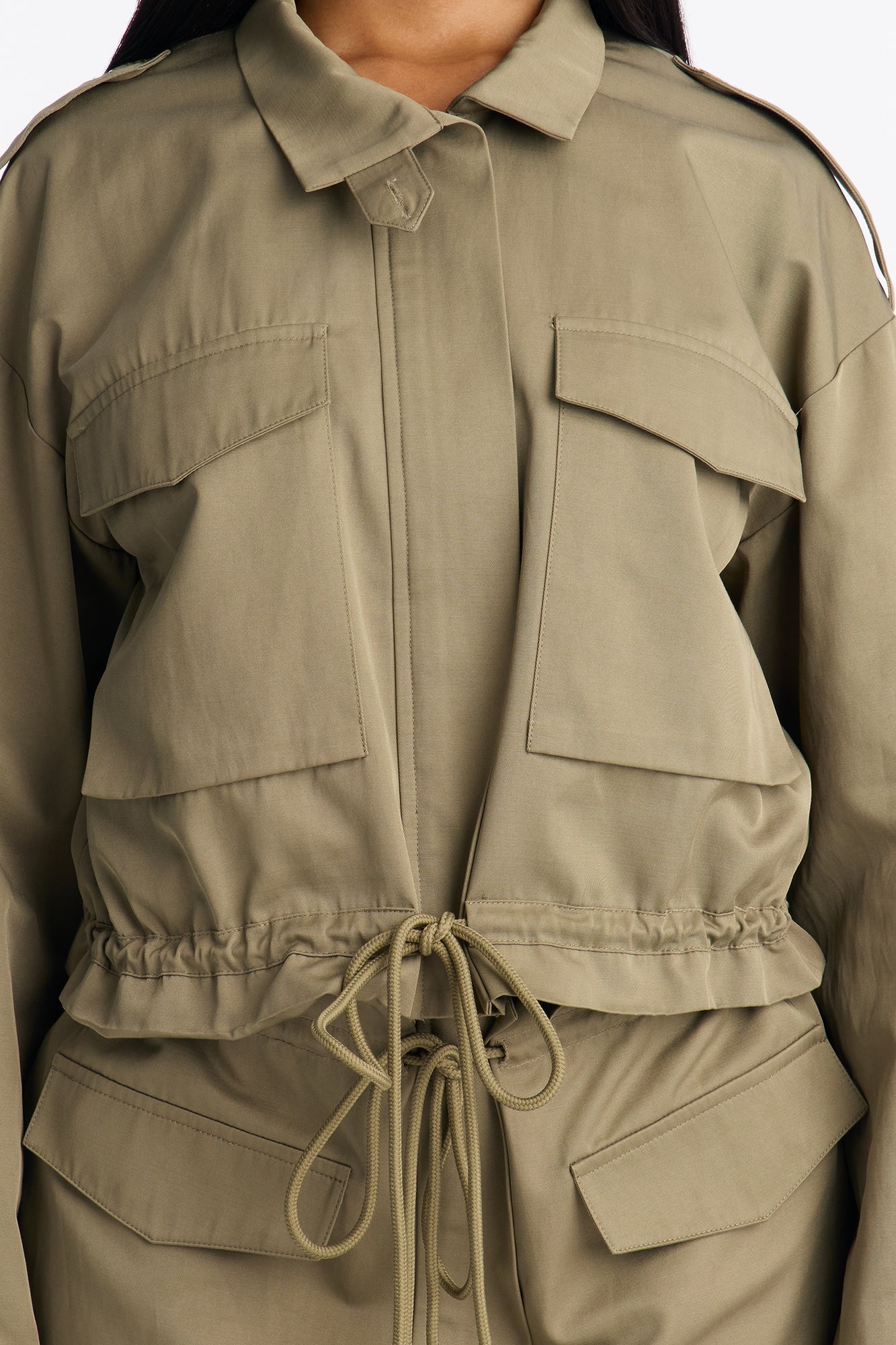 Samara Jacket Mini Skirt Set - Olive