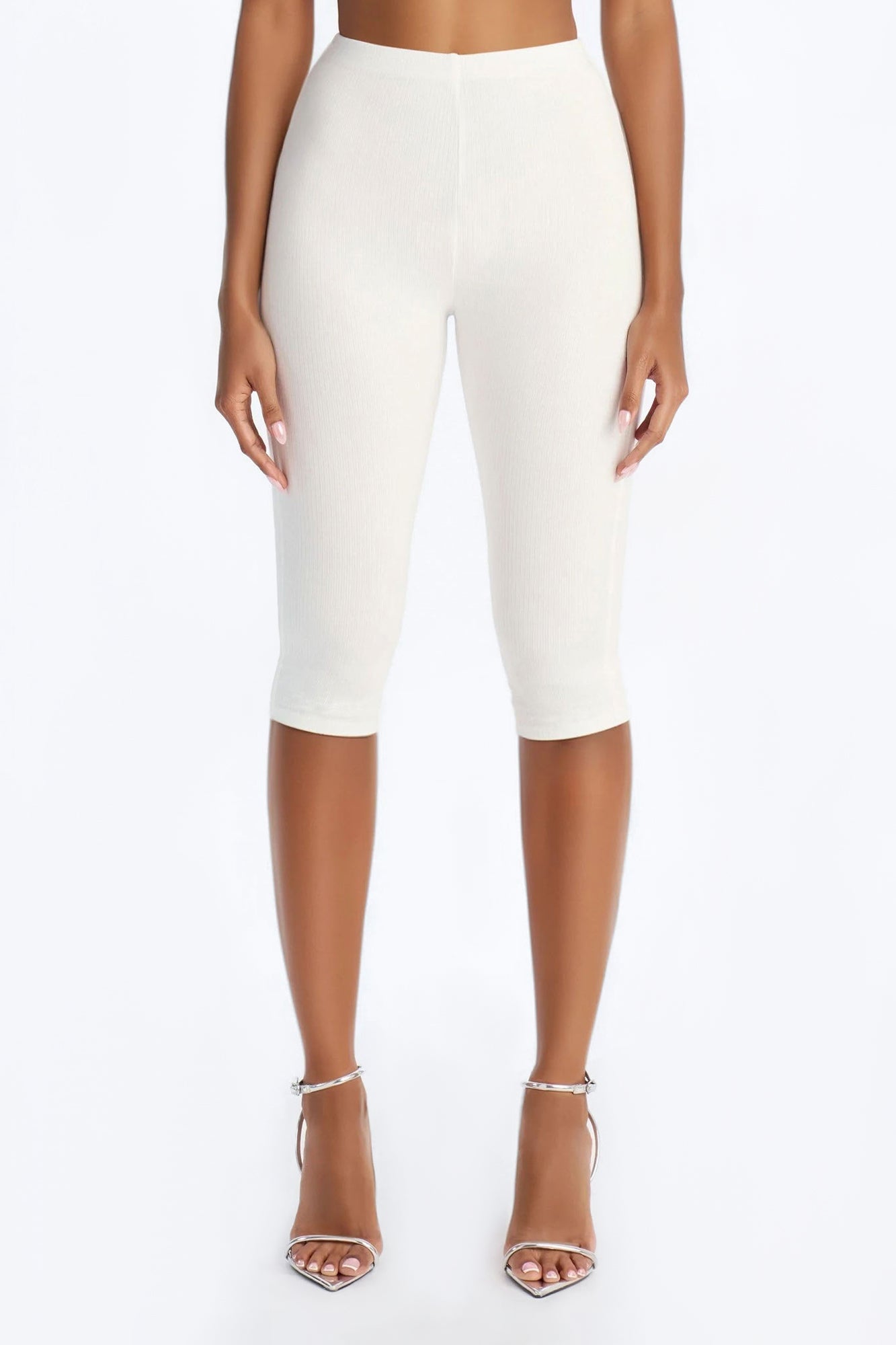 Lena Snatched Capri Pant - Ivory