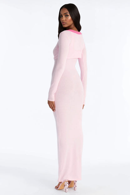 Literally No Maxi Dress Set - Pink