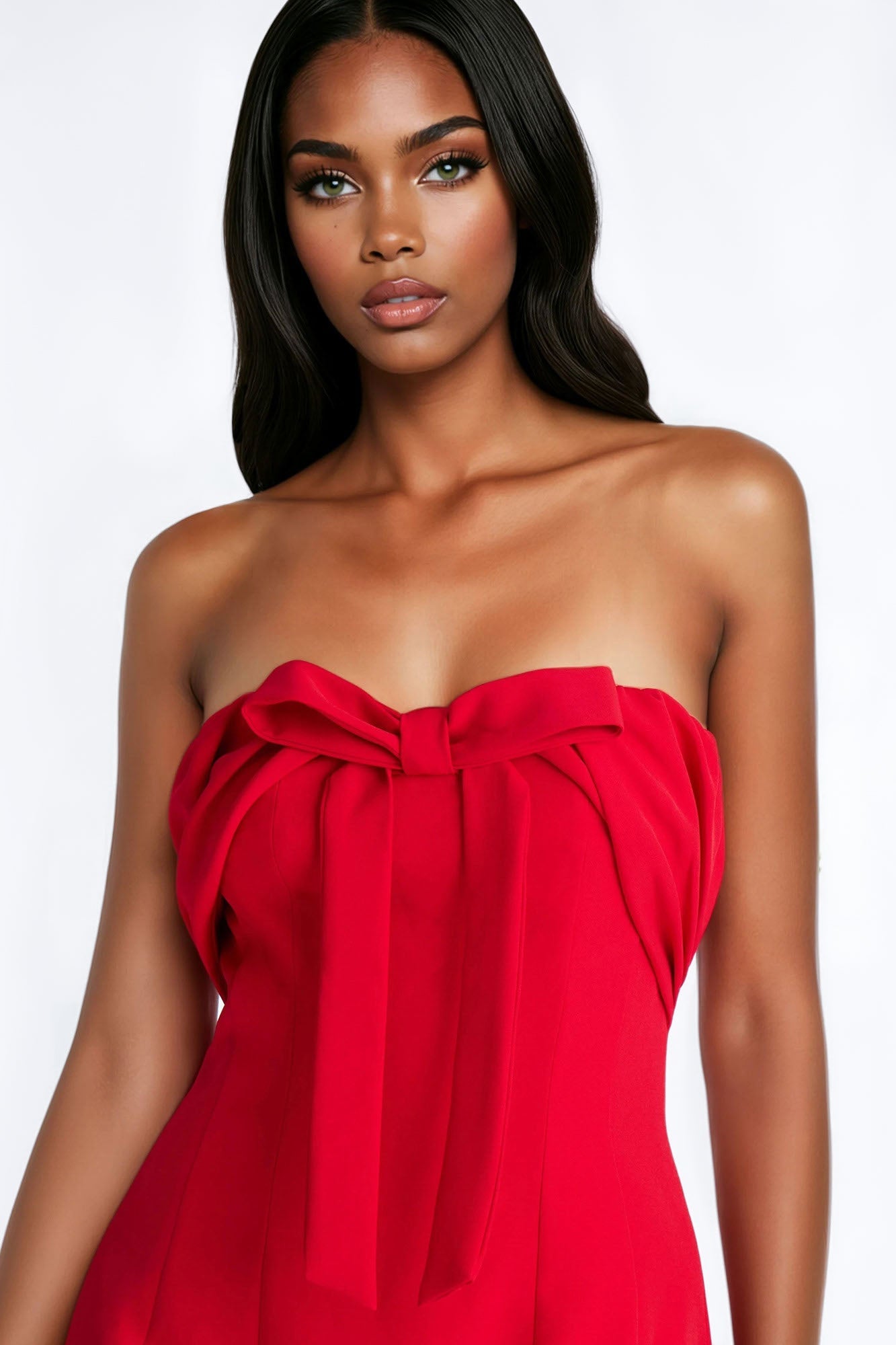 Sallie Strapless Mini Dress - Red