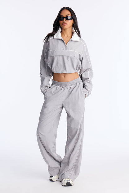 Around The Track Windbreaker Track Pants - Grey/combo