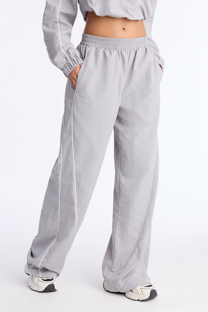 Around The Track Windbreaker Track Pants - Grey/combo