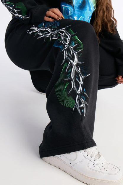 Bratz Collection Wide Leg Fleece Pant - Black