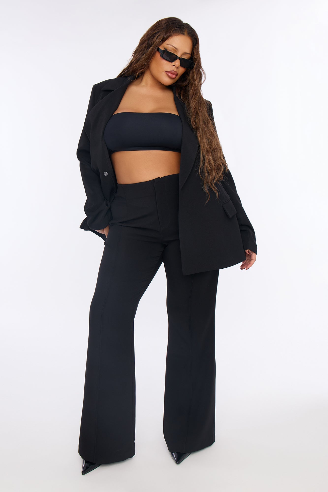 Jessica Flare Trouser Pant 32″ - Black