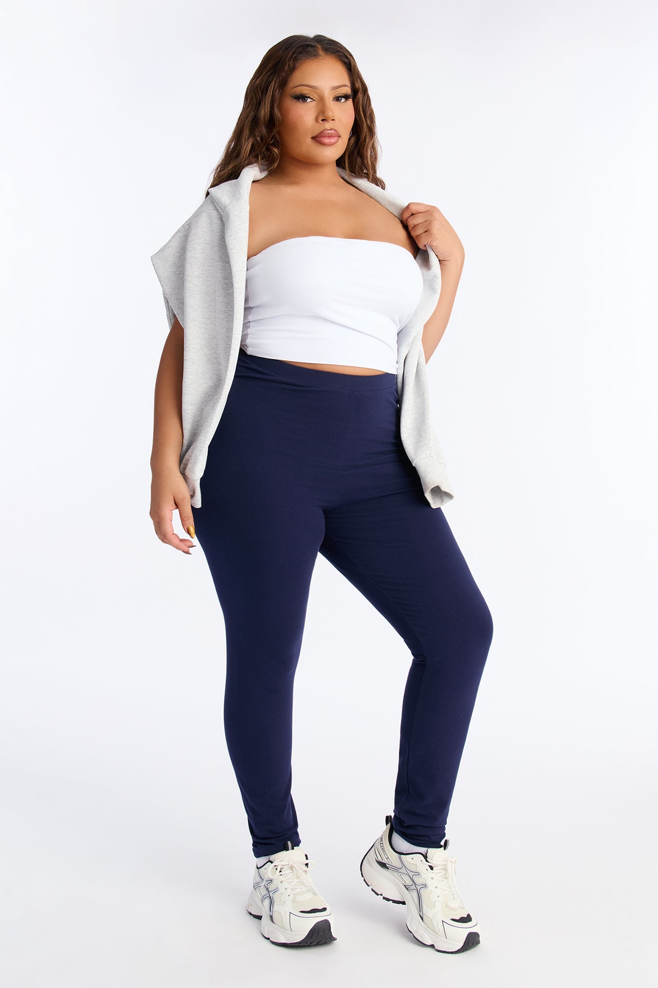 Quinn High Rise Everyday Cotton Legging 29″ - Navy
