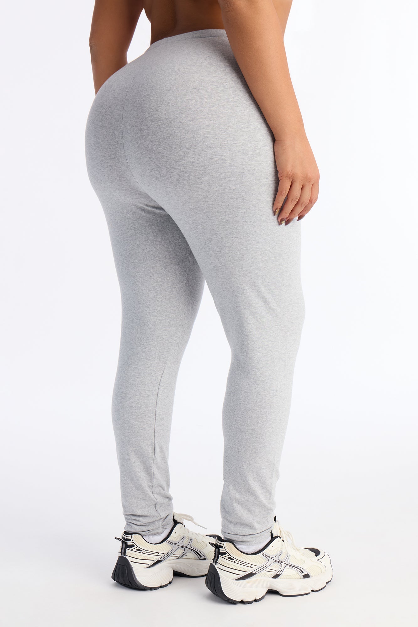 Quinn Mid Rise Every Day Cotton Legging 29″ - Heather Grey