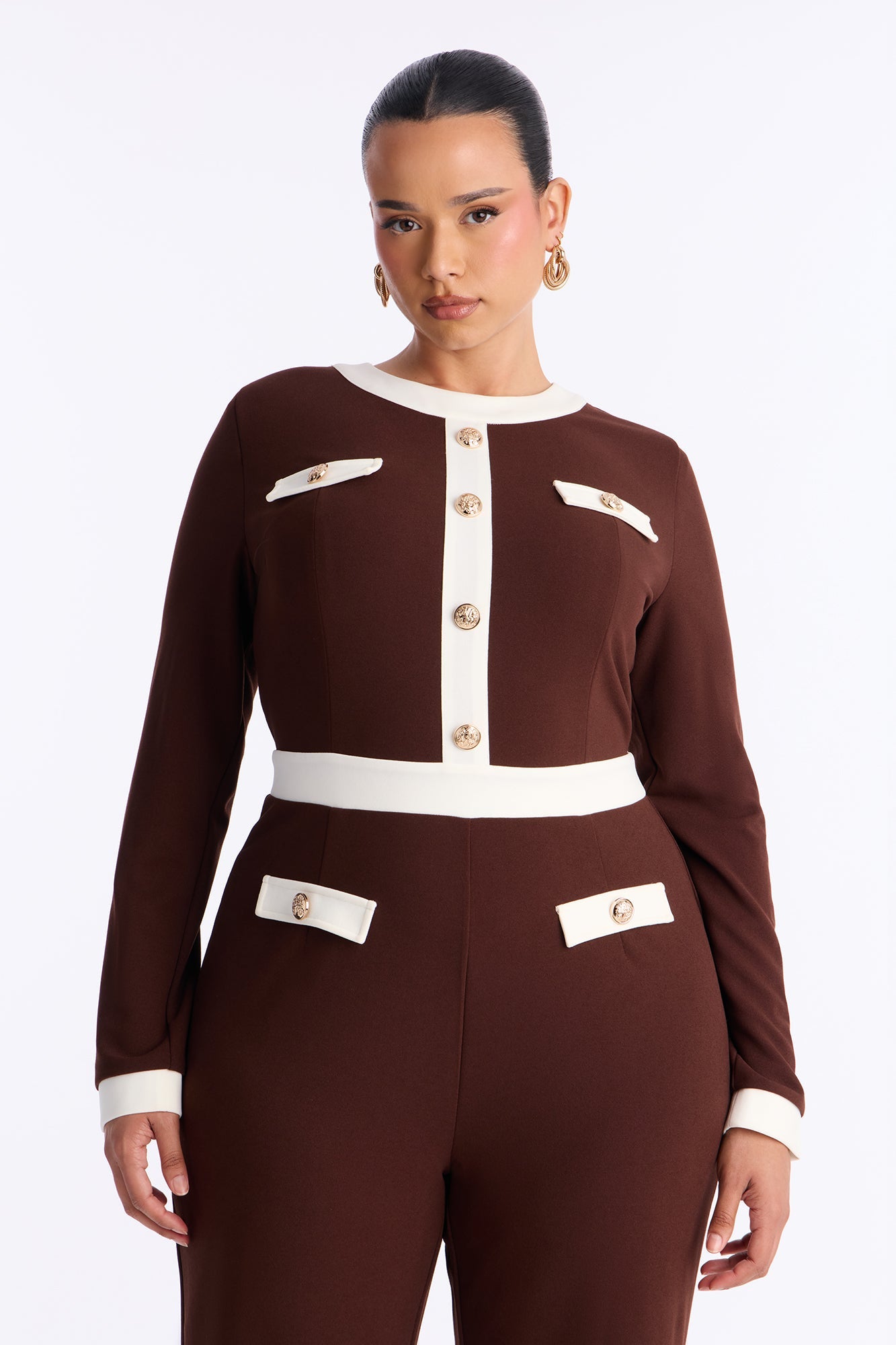 Executive Decisions Jumpsuit - Chocolate