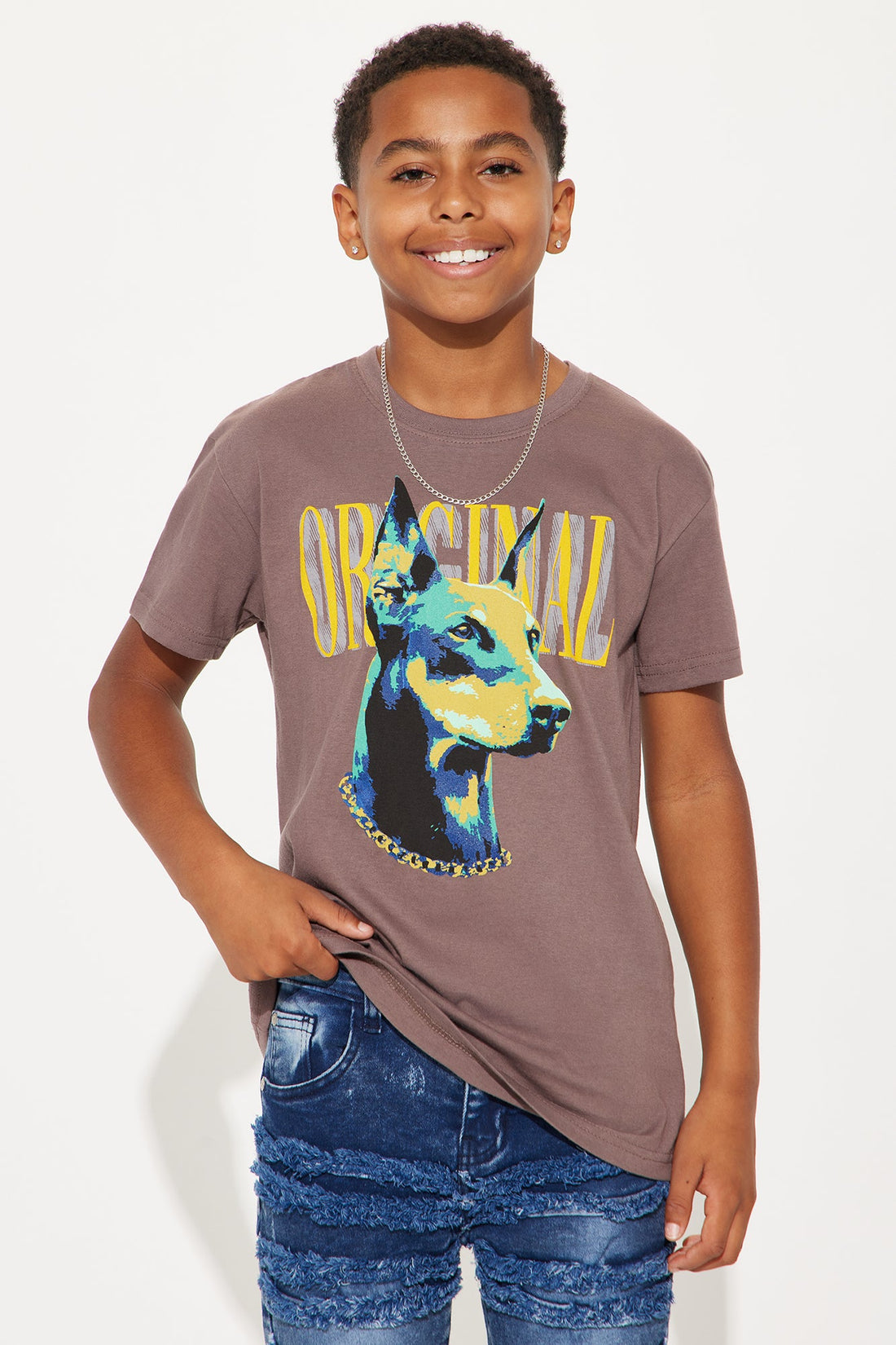 Mini Original Dobermann T-Shirt - Brown