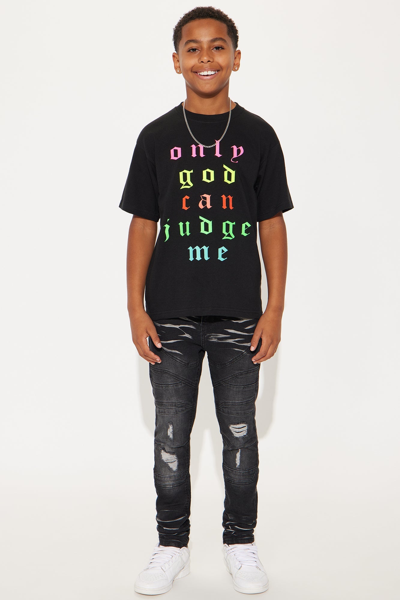 Mini Only God Can Judge Me T-Shirt - Black