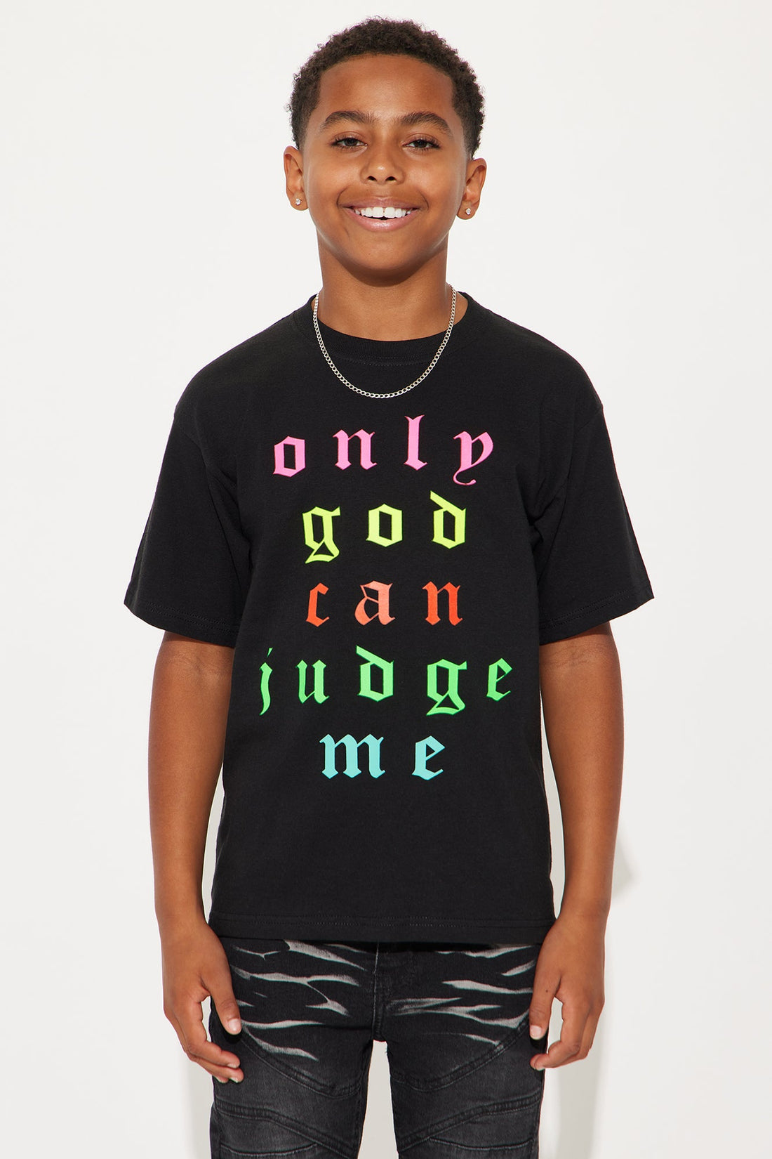 Mini Only God Can Judge Me T-Shirt - Black
