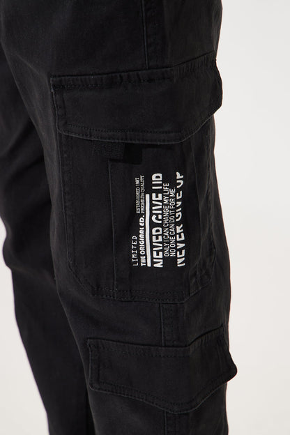 Mini Jordan Cargo Jogger Twill Pant - Black