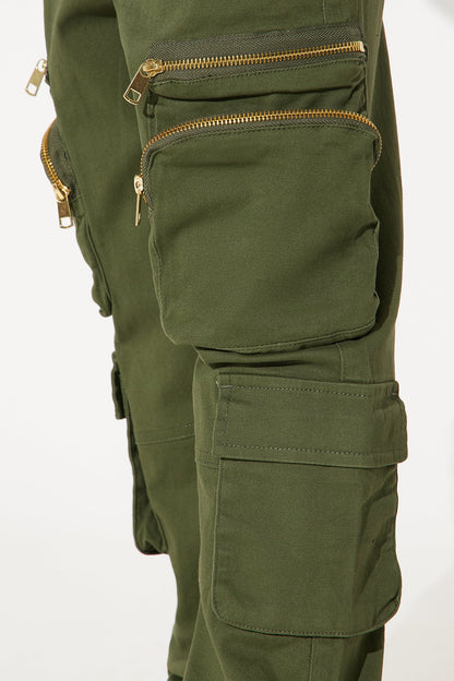 Mini Strong &amp; Tough Cargo Twill Pant - Olive