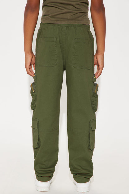 Mini Strong &amp; Tough Cargo Twill Pant - Olive