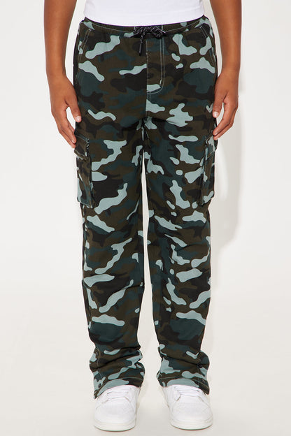 Mini Next Level Camo Print Cargo Twill Pant - Camouflage